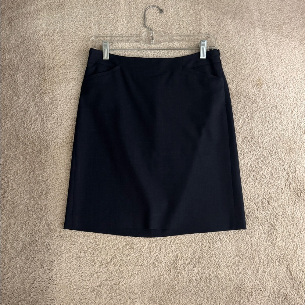 Theory Navy Pencil Skirt